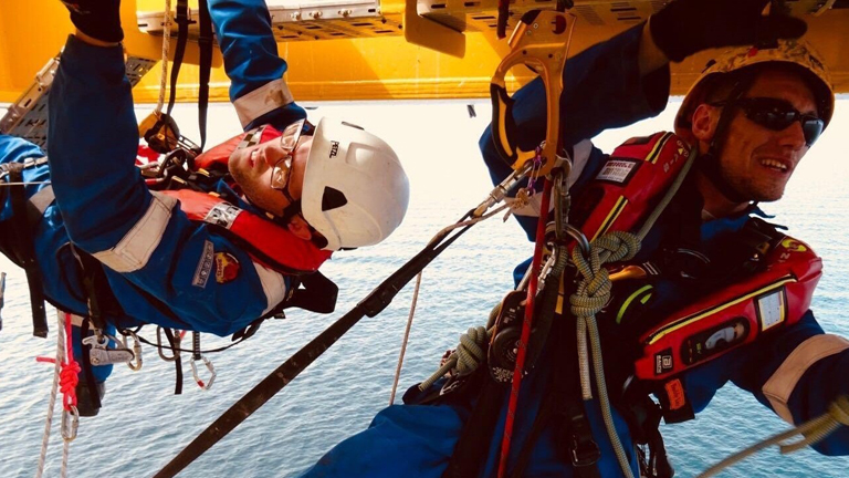 Inspection activity for Offshore wind project by Global Energy Group(Mitsubishi's affiliated company)